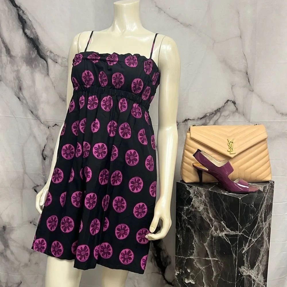 *Free people dress, black purple print